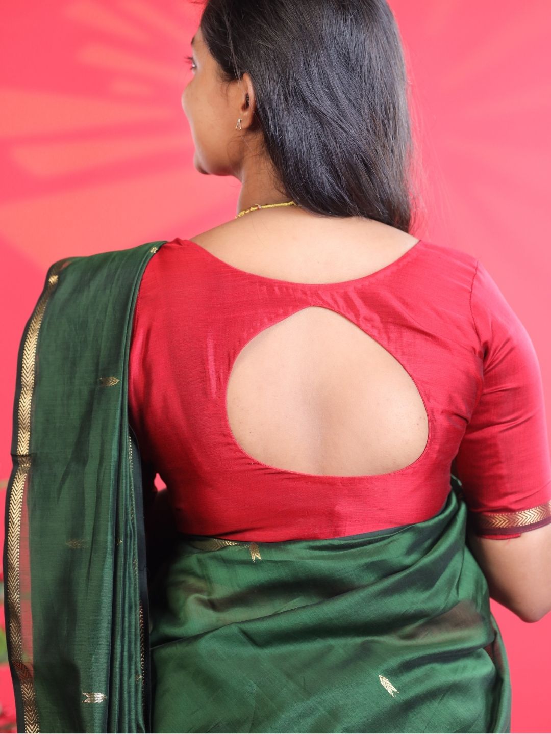 Maheshwari handloom silk saree -OV7