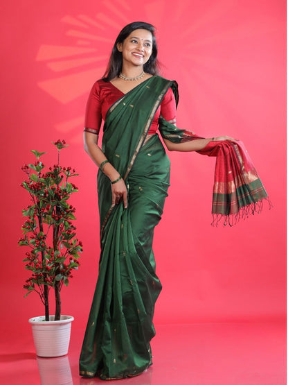 Maheshwari handloom silk saree -OV7