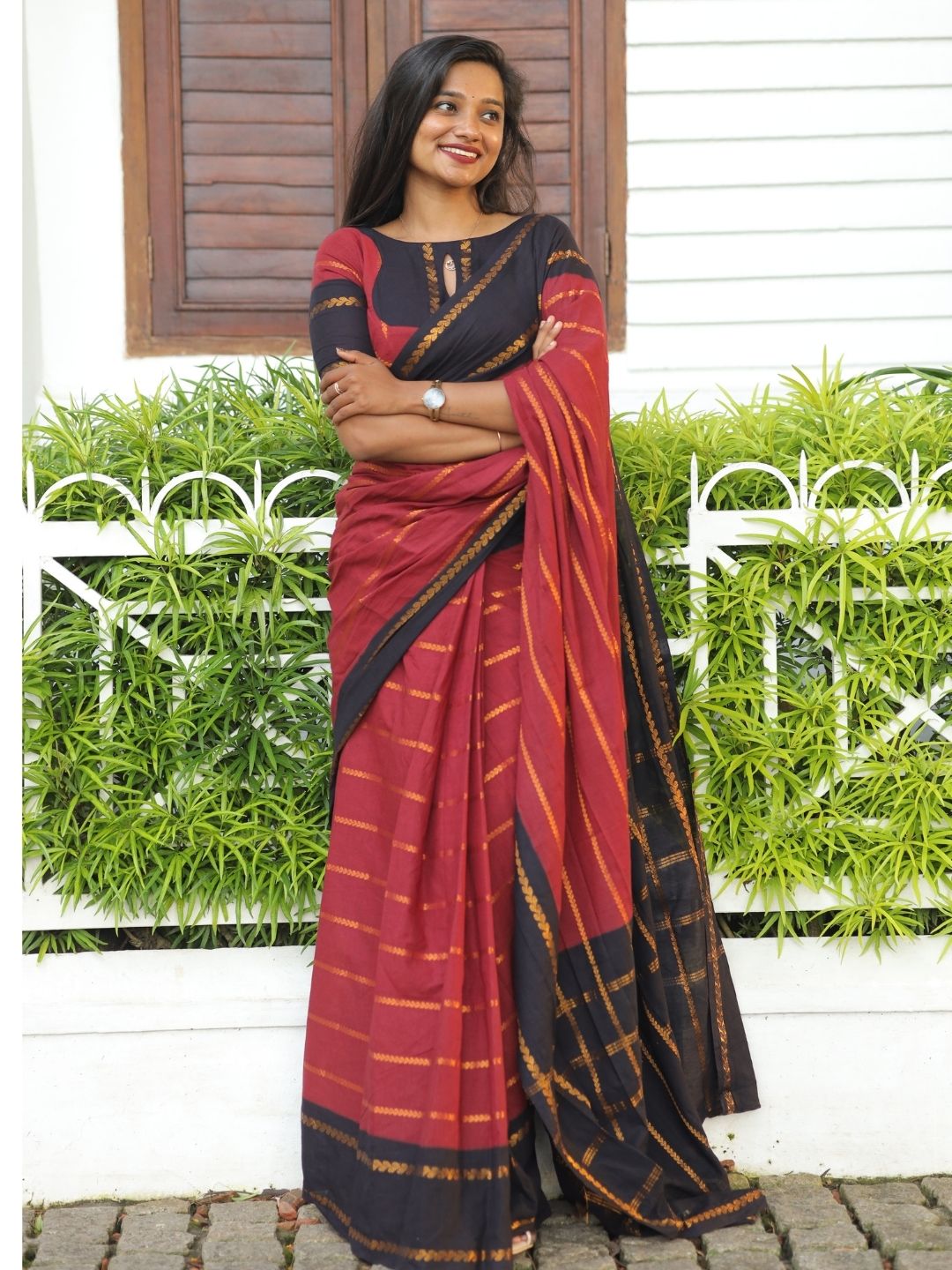 Madurai Sungudi Cotton Saree |  OV16