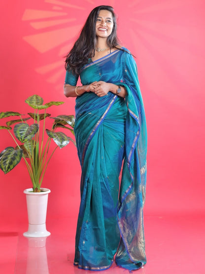 Maheshwari handloom silk saree – OV15