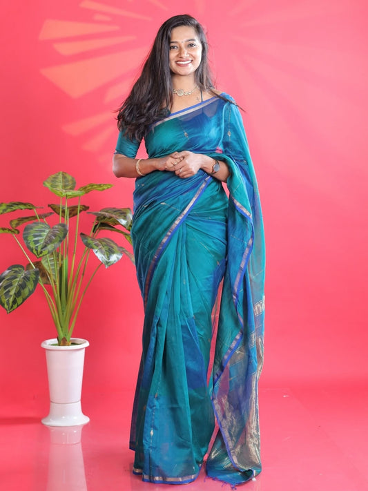 Maheshwari handloom silk saree – OV15