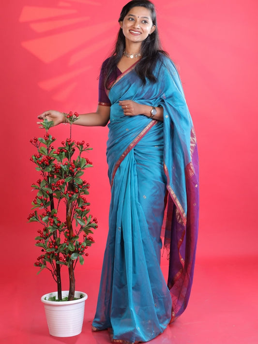 Maheshwari handloom silk saree – OV11